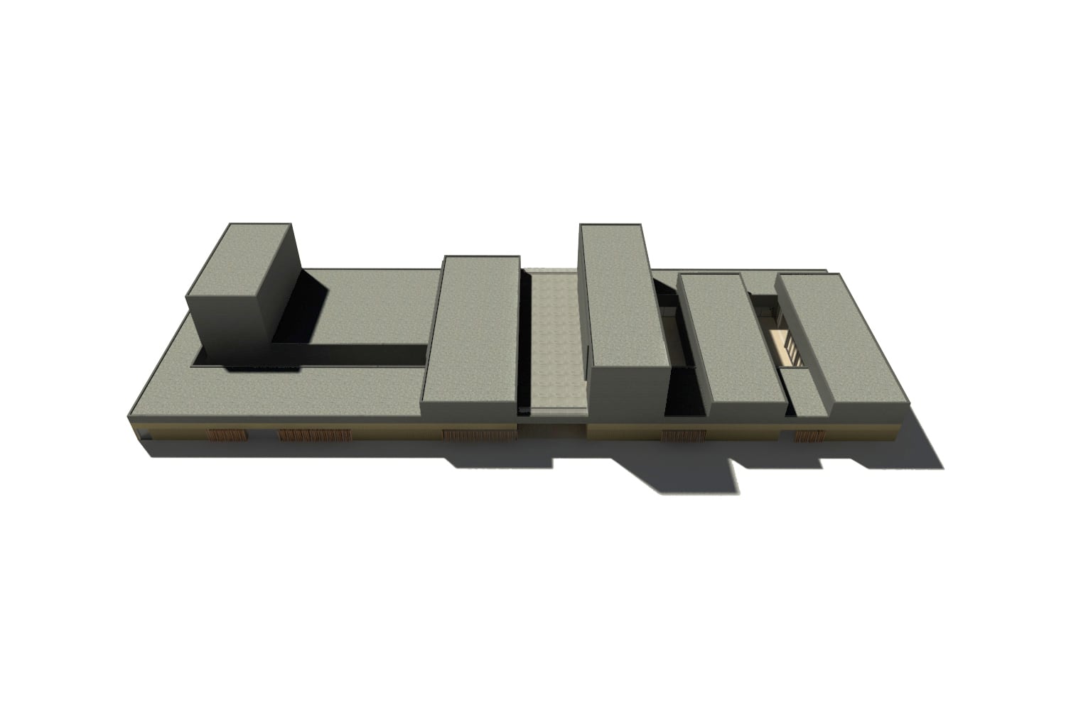 Model study showing the compact cultural building