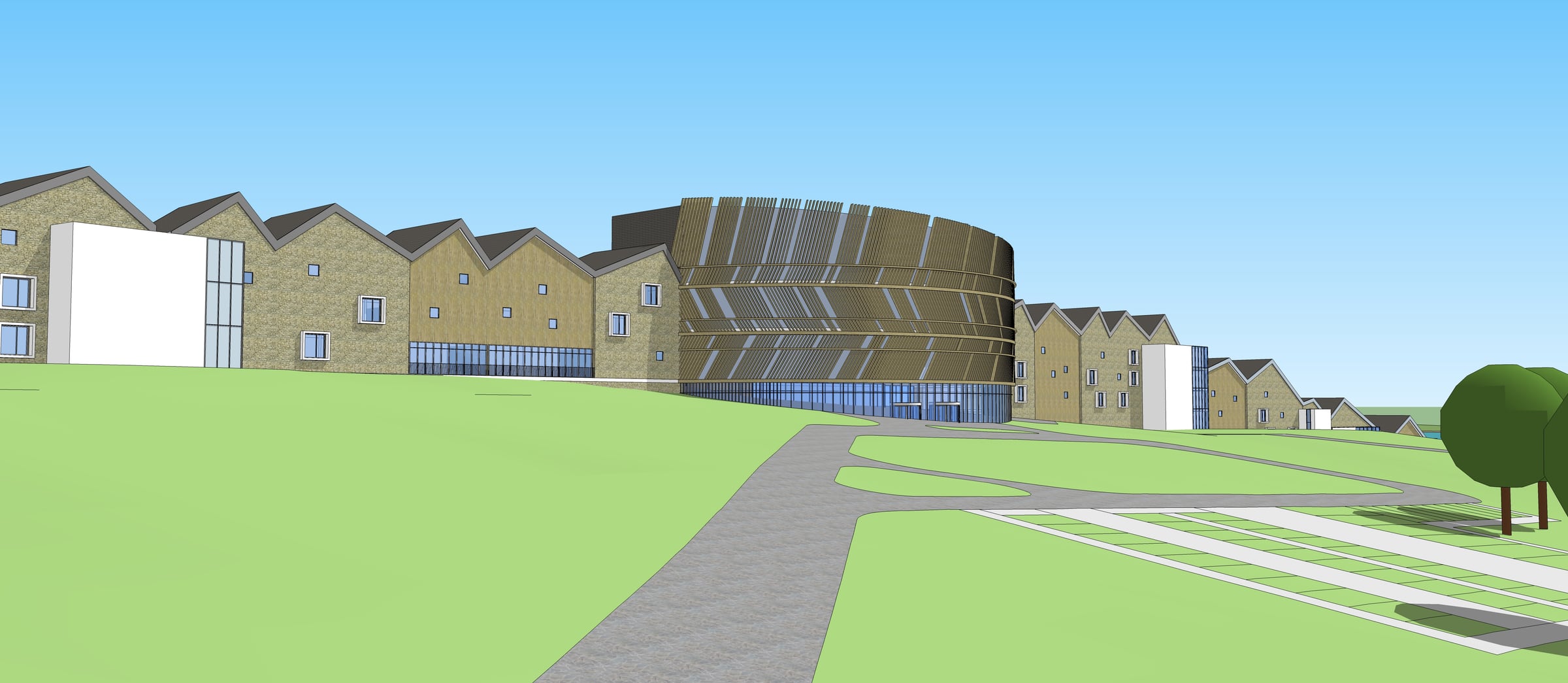 Approach view of the coastal hotel proposed for Kangaroo Island