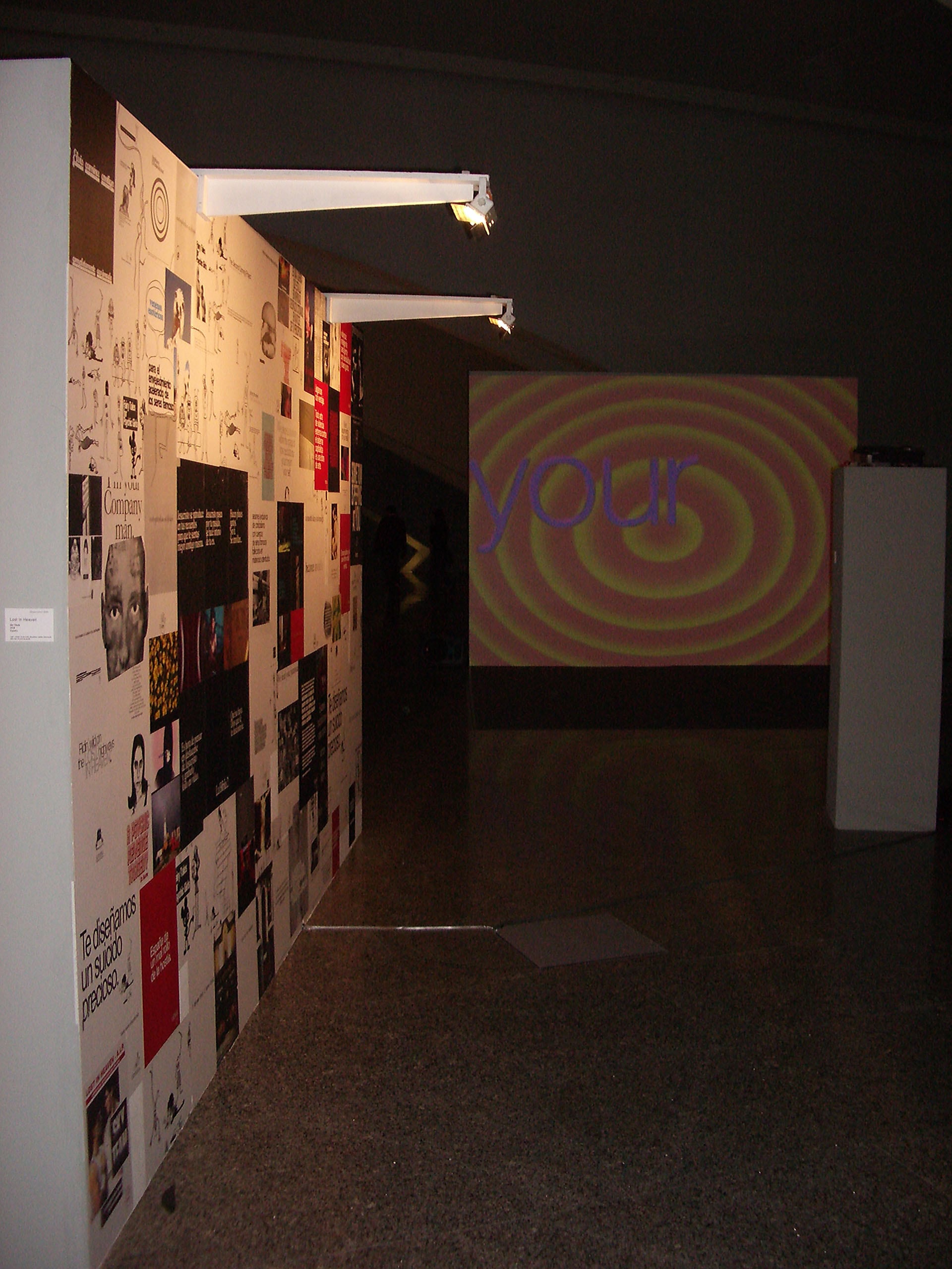 Art installation positioned along the exhibition route