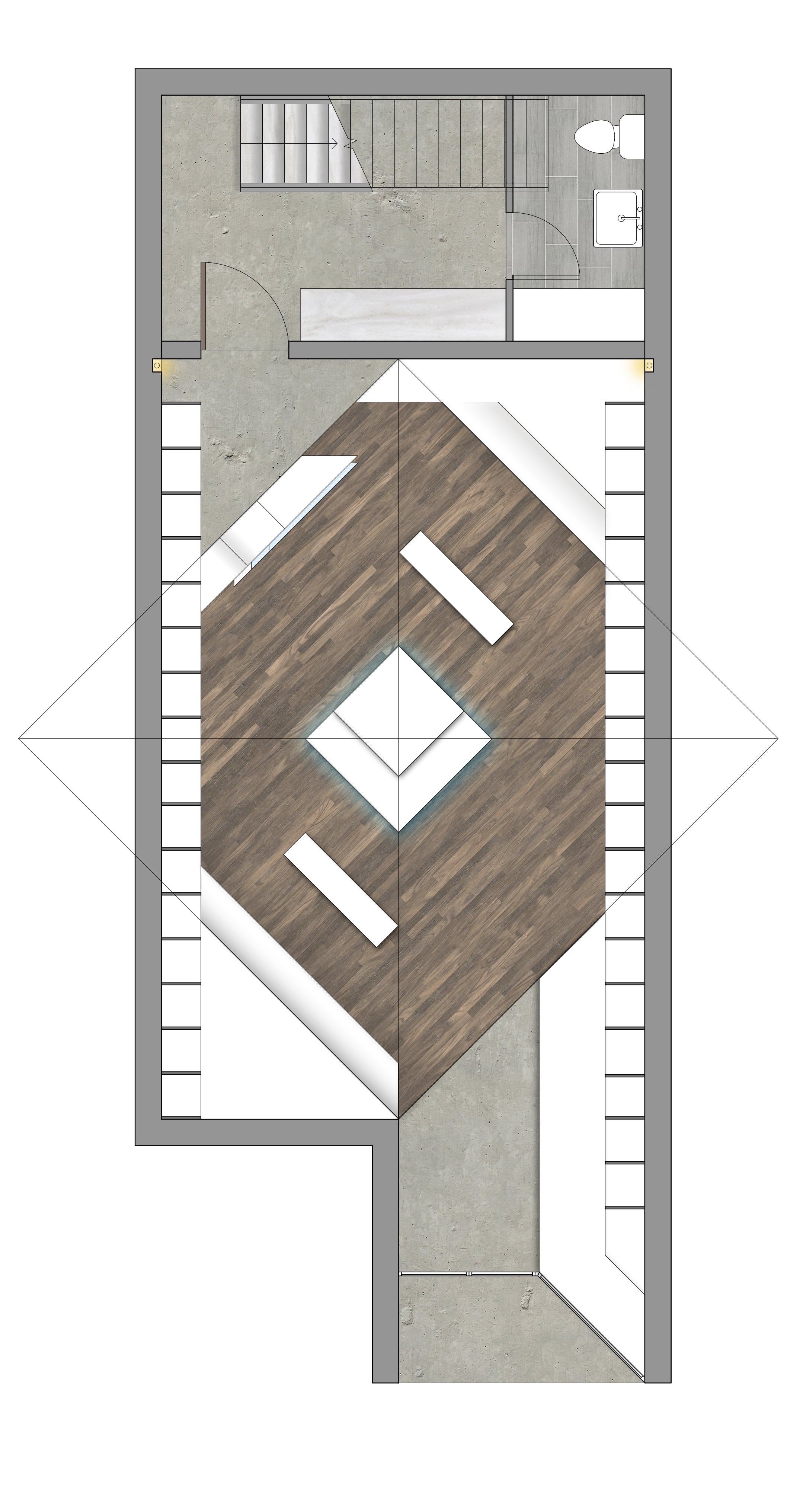 Plan of the Out of the Box shoe store