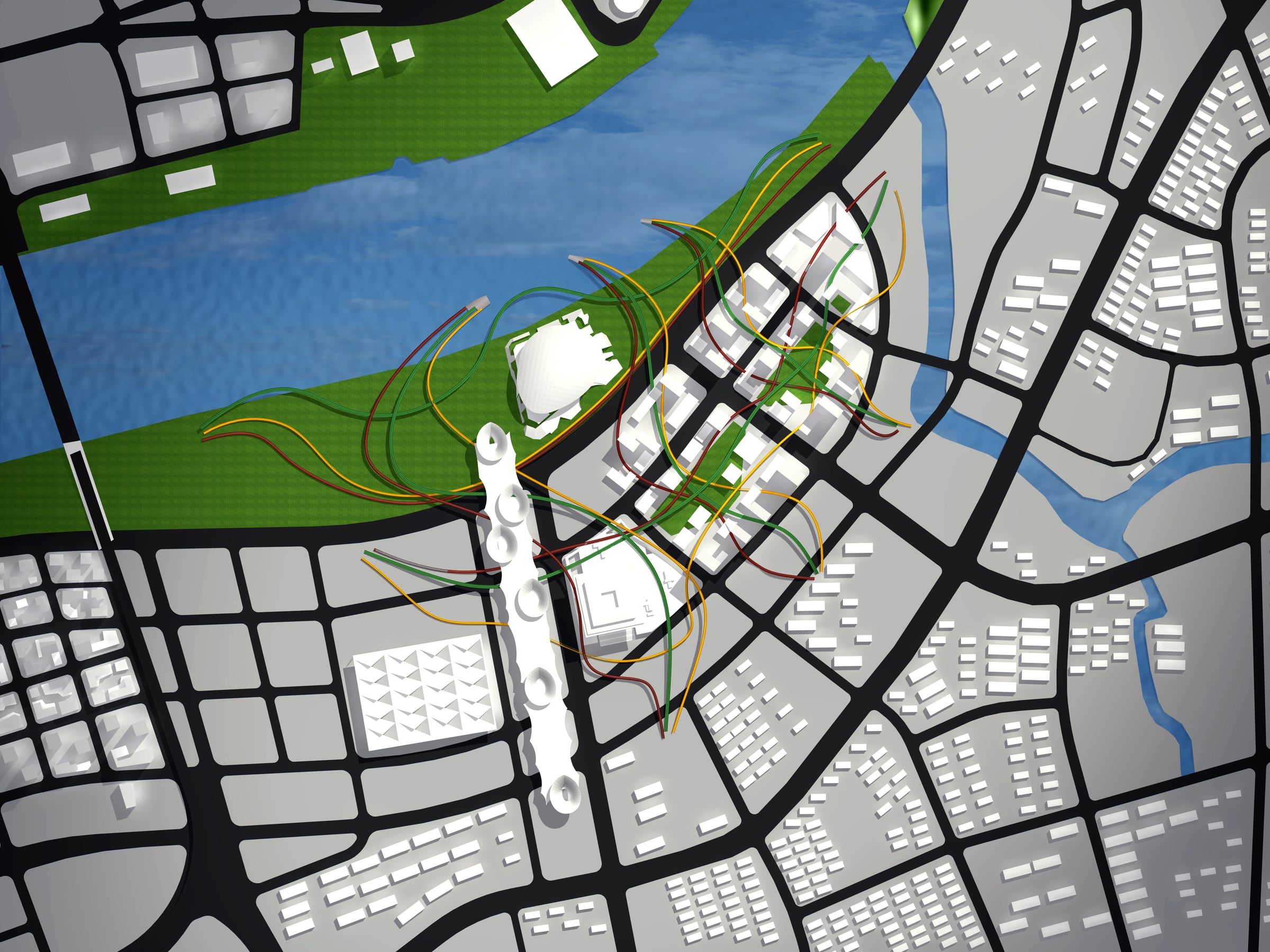 Masterplan study for the Passages competition in Shanghai