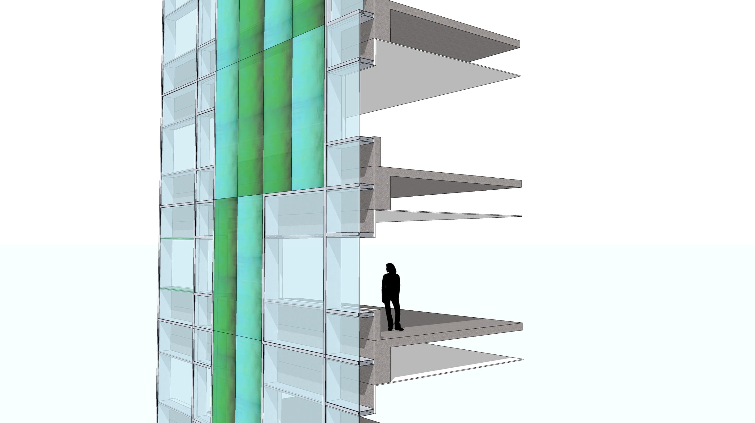 Facade panel study for the Qingdao Marriott Hotel