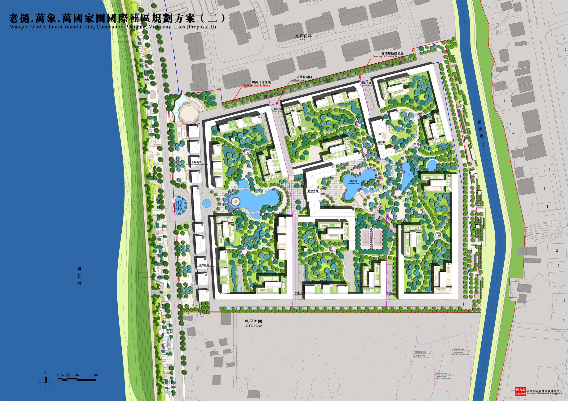 Site plan of Wanguo Garden beside the Mekong River