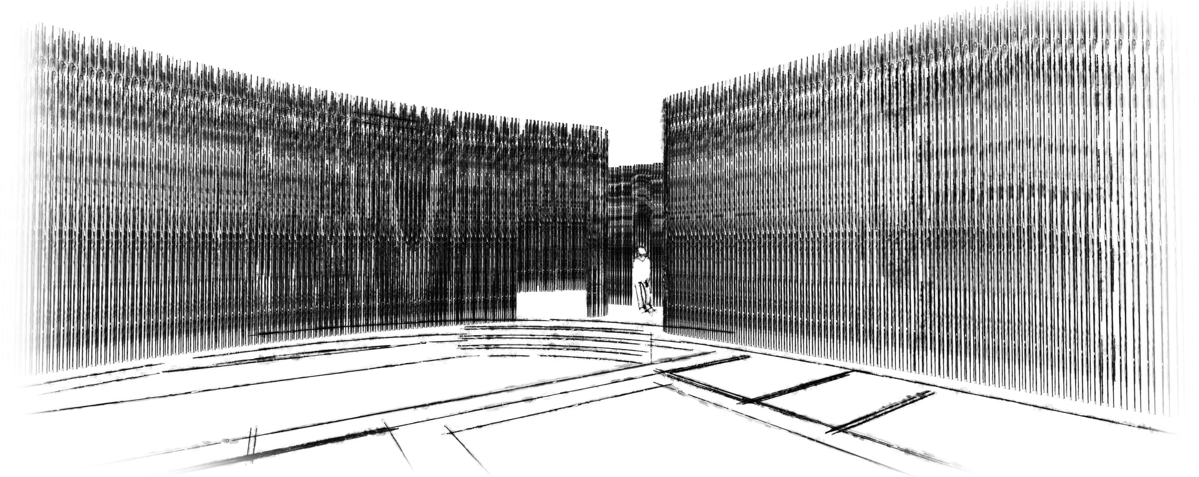 Design sketch for the sample-unit pavilion